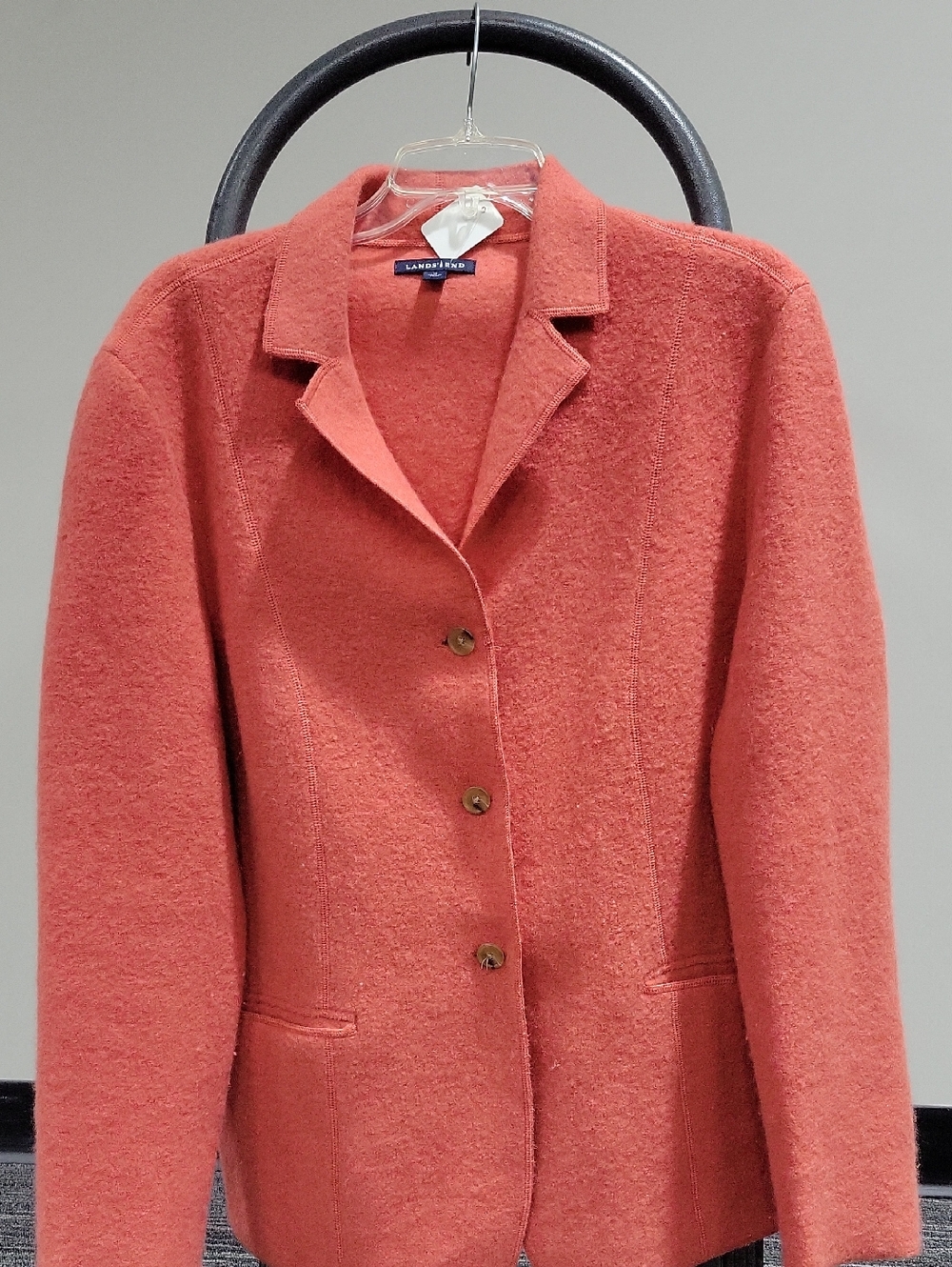 Lands' End Coral Blazer with Notch Lapel